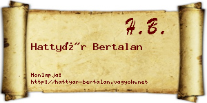 Hattyár Bertalan névjegykártya