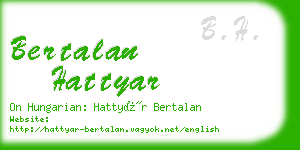 bertalan hattyar business card